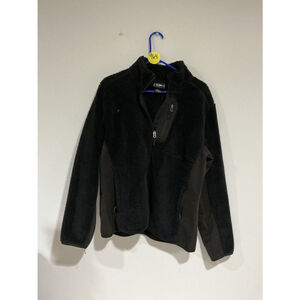 Woman’s CB Sports Size Large Sherpa Fleece Black Halph Zip